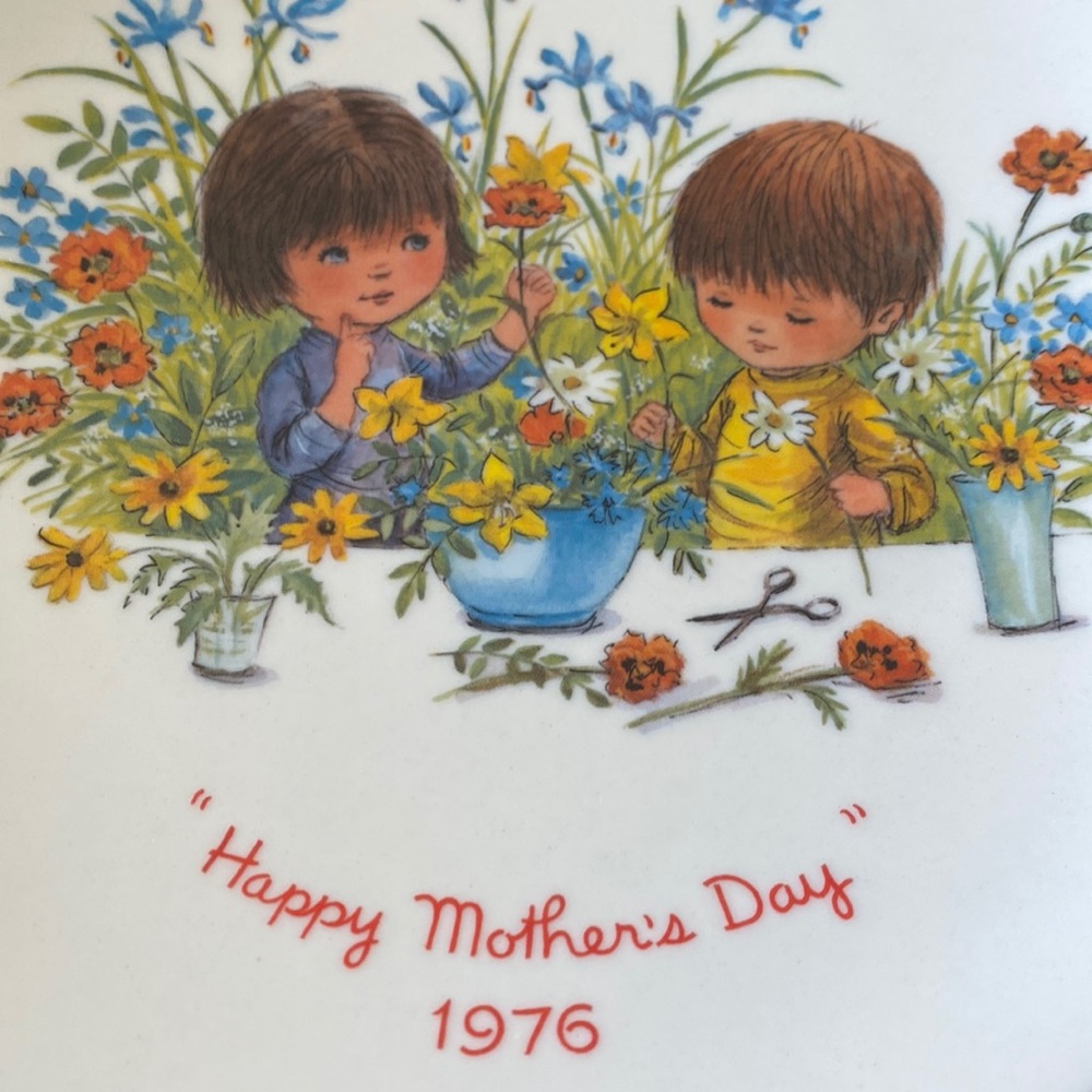 1976 Mother’s Day Fran Mar Moppets Collectible Plate. - Picture 2 of 5